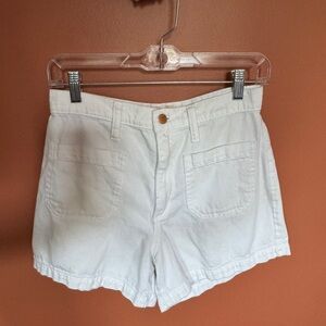 Universal Thread White Jean Shorts High-Waisted Raw Hem